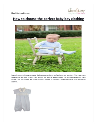 How to choose the perfect baby boy clothing