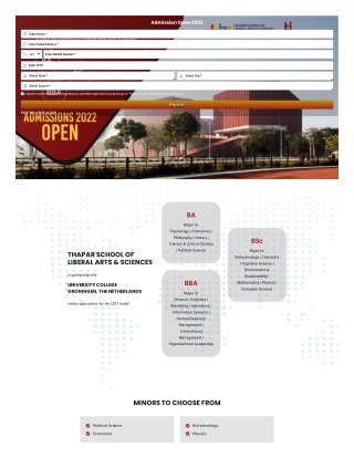 THAPAR SCHOOL OF     LIBERAL ARTS & SCIENCES