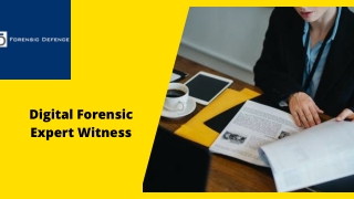 Digital Forensic Expert Witness