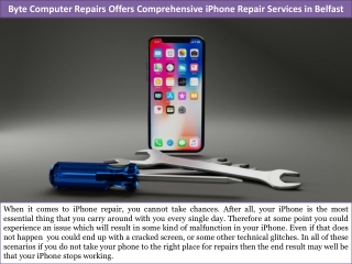 Byte Computer Repairs Offers Comprehensive iPhone Repair Services in Belfast