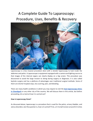 A Complete Guide To Laparoscopy_ Procedure, Uses, Benefits & Recovery-converted