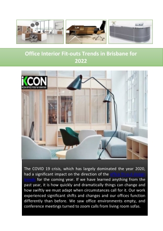 Office Interior Fitouts Trends in Brisbane for 2022 - IKCON