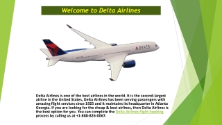 Delta Airlines Flight Booking  1-888-826-0067