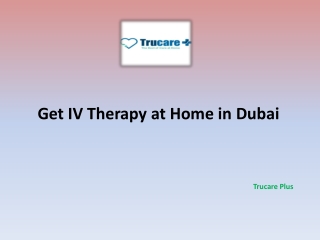 Get IV Therapy at Home in Dubai