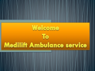 Prima care Ambulance Service in Ramgarh and Saguna More by Medilift