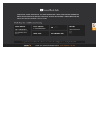 Barcode Reader JavaScript Demo | Dynamsoft