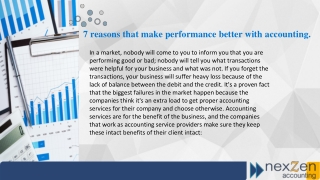 Nexzen Accounting PDF7 reasons that make performance better with accounting.