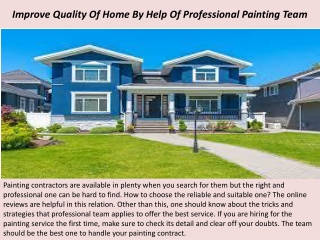 Santa Barbara Painting Contractors - Improve Quality Of Home By Help Of Professi