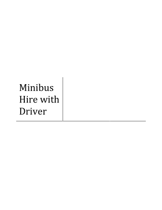 Minibus hire with Driver