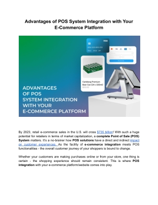 Advantages of POS System Integration with Your E-Commerce Platform