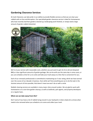 Gardening Clearance Services