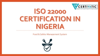 ISO 22000 Certification in Nigeria