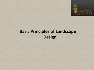 Basic Principles of Landscape Design