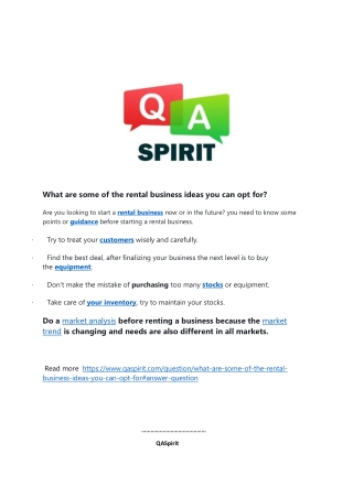 What are some of the rental business ideas you can opt for-converted