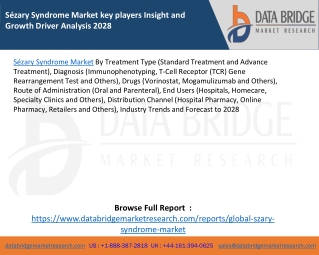 Sézary Syndrome Market key players Insight and Growth Driver Analysis 2028