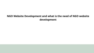 NGO Website Development and what is the need of NGO website development