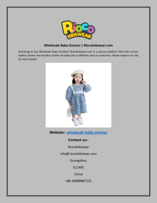 Wholesale Baby Onesies Riocokidswearcom