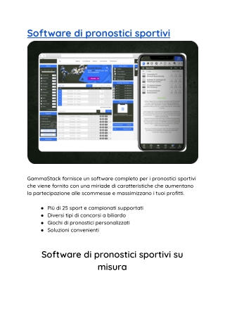 Software Di Pronostici Sportivi