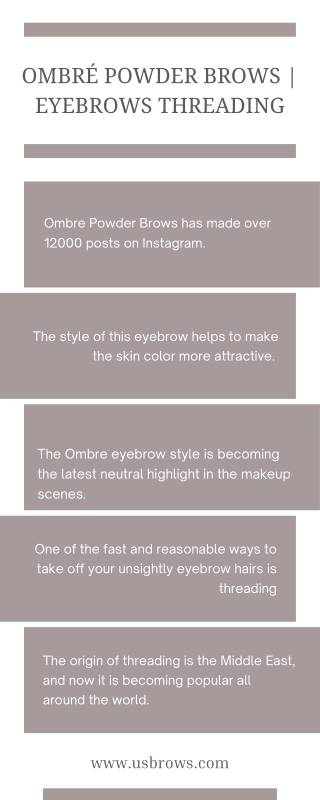 Ombré Powder Brows  Eyebrows Threading Info