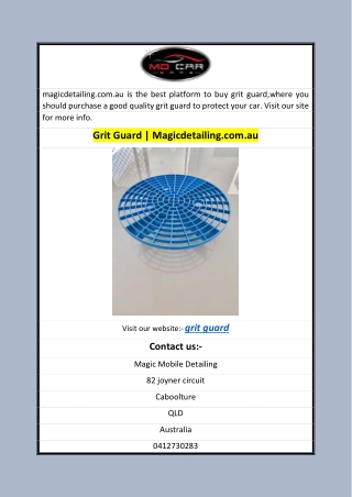 Grit Guard  Magicdetailing.com.au