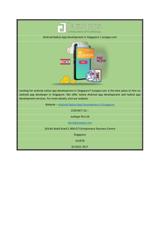 Android Native App Development in Singapore