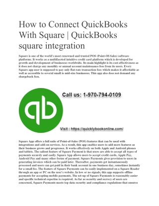 How to Connect QuickBooks With Square