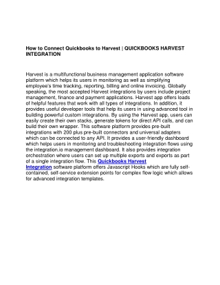 How to Connect Quickbooks to Harvest