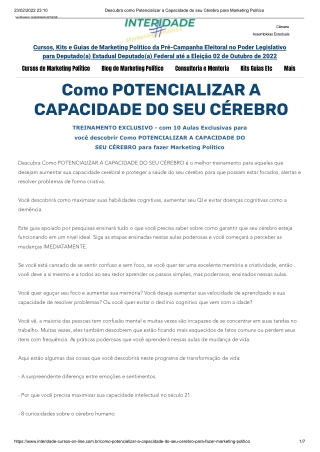 Descubra como Potencializar a Capacidade do seu Cérebro para Marketing Político