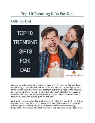 Top 10 Trending Gifts For Dad