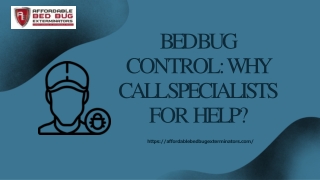 BED BUG CONTROL WHY CALL SPECIALISTS FOR HELP