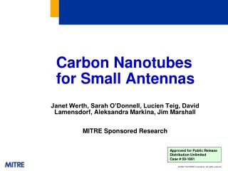 Carbon Nanotubes for Small Antennas