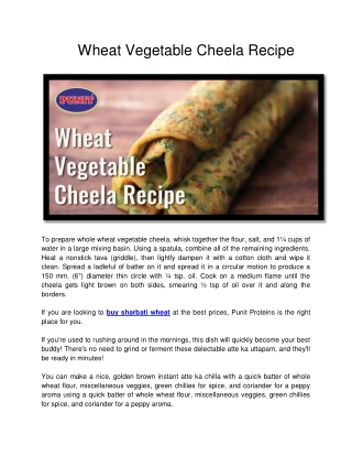 Wheat Vegetable Cheela Recipe