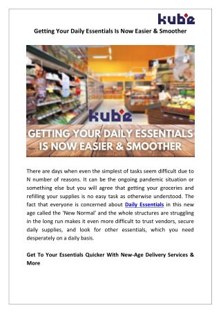 Getting Your Daily Essentials Is Now Easier