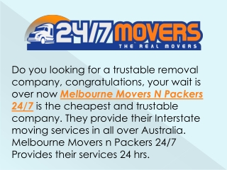 Trustable cheap interstate removalists in Melbourne(Australia)