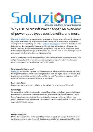 Why Use Microsoft Power Apps?