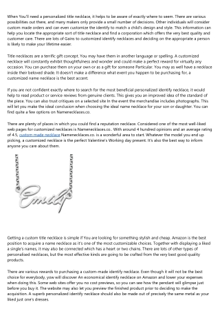 How the 10 Worst personalized name necklace Fails of All Time Could Have Been Pr