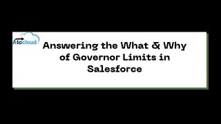 Answering the What & Why of Governor Limits in Salesforce