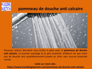 pommeau de douche anti calcaire