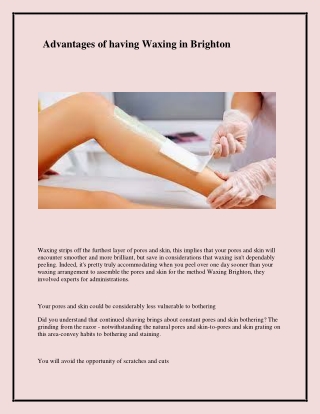 Find The Best Waxing in Hove.