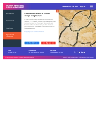 Combat the ill effects of climate change on agriculture