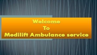 Emergency Ambulance Service in Dumka and Ramgarh by Medilift