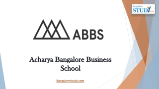 Acharya Bangalore Business School (ABBS)