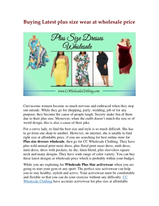 Buying Latest plus size wear at wholesale price-converted