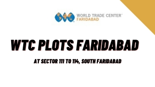 WTC Plots Sector 111 to 114, South Faridabad - Download PDF