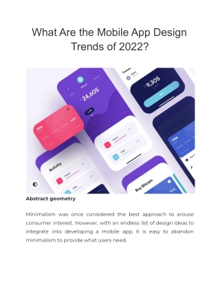 What Are the Mobile App Design Trends of 2022