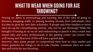 What To Wear When Going For Axe Throwing?