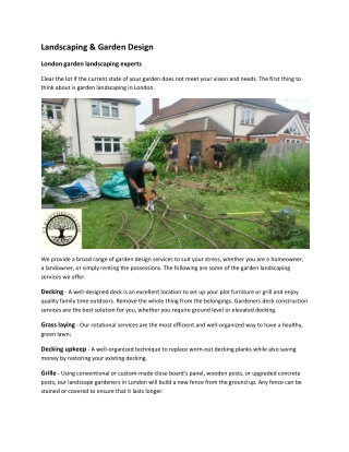 Landscaping & Garden Design