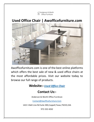 Used Office Chair | Awofficefurniture.com