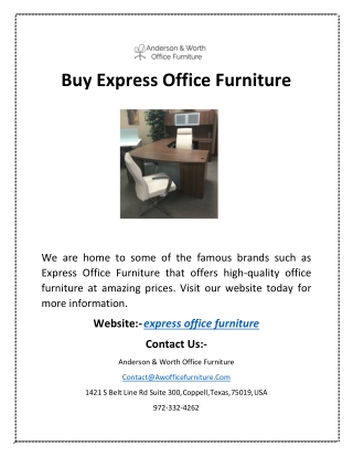 Buy Express Office Furniture