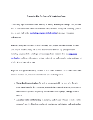 5 Amazing Tips For Successful Marketing Career-converted